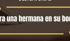 Dedicatorias para una hermana en su boda