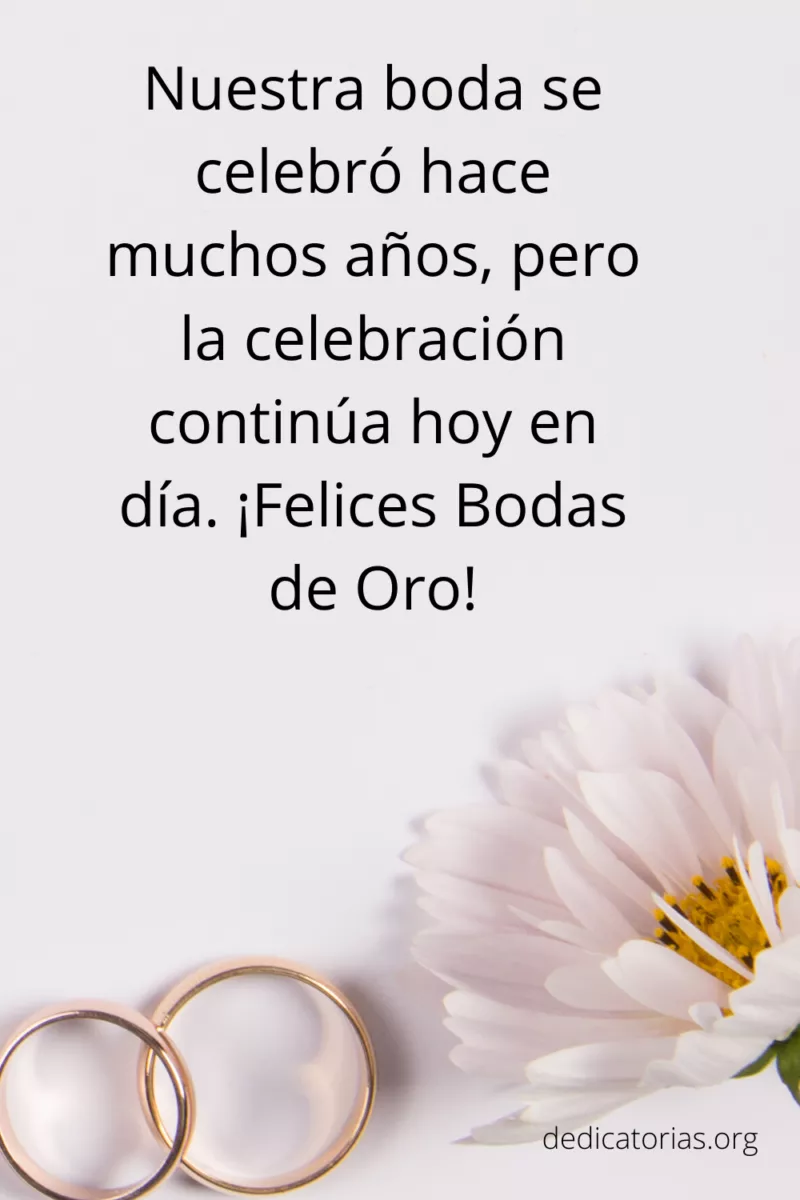 frases para la celebración de una boda de oro