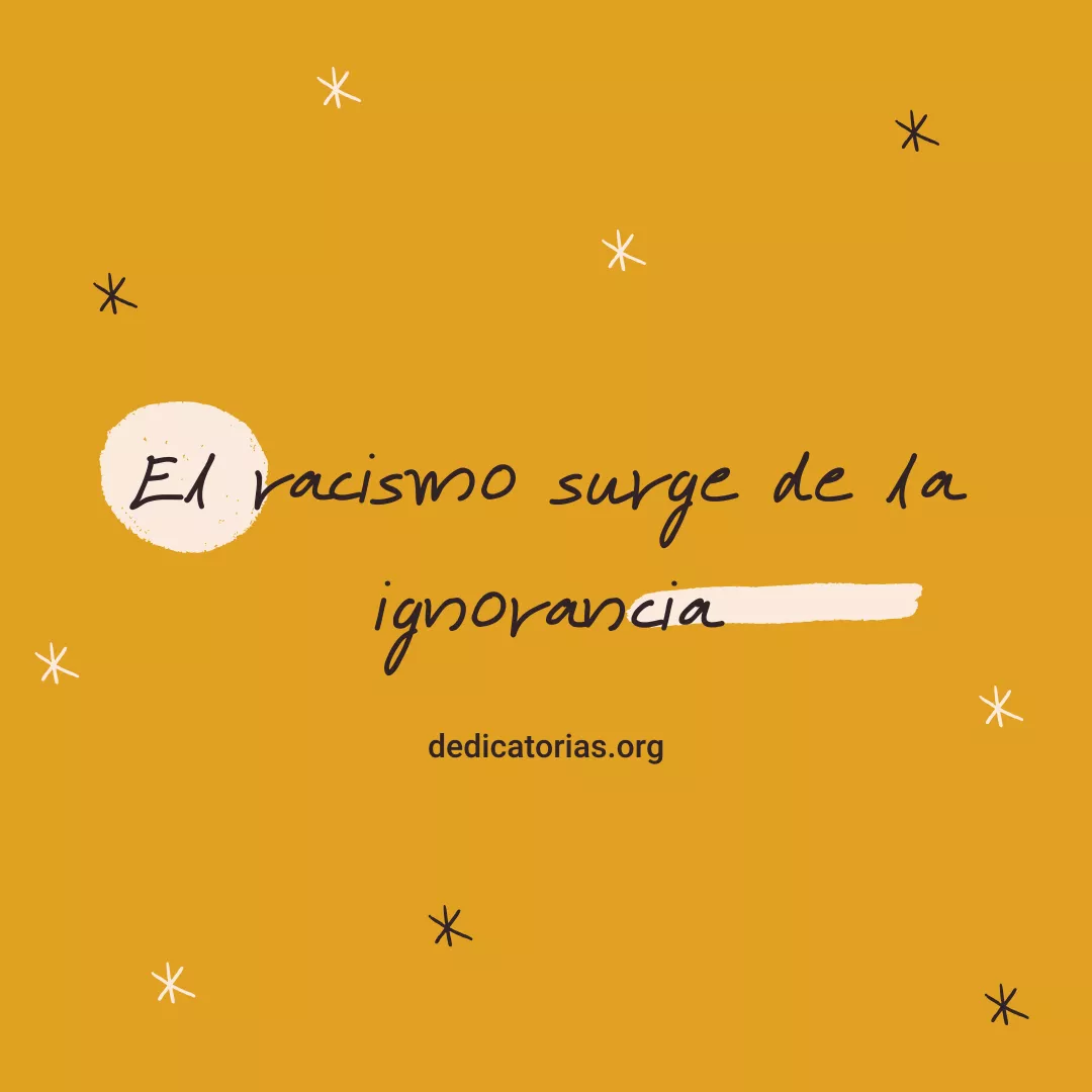 Dedicatorias contra el racismo