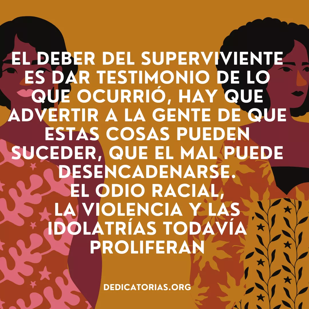 Dedicatorias contra el racismo