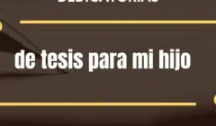 Dedicatorias de tesis para mi hijo