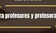 Dedicatorias para profesores